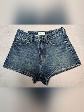 PacSun Dark Blue High-Rise Denim Cutoff Shorts